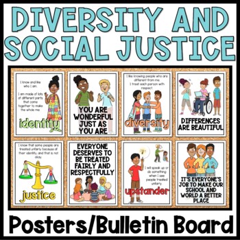 Preview of Social Justice and Diversity Posters or Bulletin Board