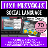 Social Language Skills for Text Messages No Prep Speech Th