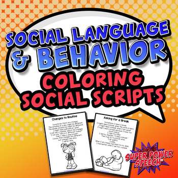 Preview of Social Language and Behavior Lessons Coloring Book