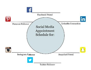 Preview of Social Media Appointment Clock and Student Profile Poster