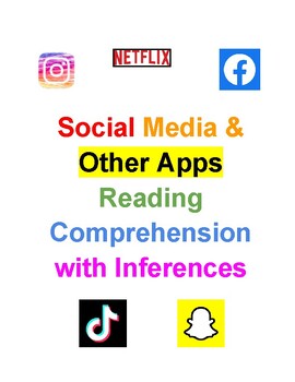 Preview of Social Media & Apps Reading Comprehension with Inferences