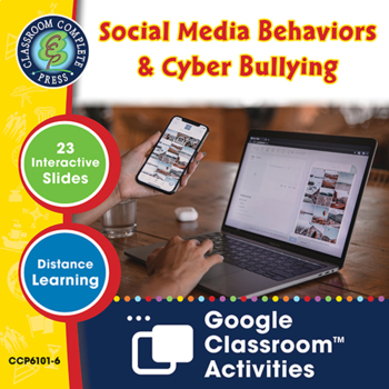 Preview of Social Media Behaviors & Cyber Bullying - Google Slides Gr. 6-12 (SPED)
