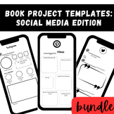 Social Media Book Project Templates BUNDLE - TikTok, Insta