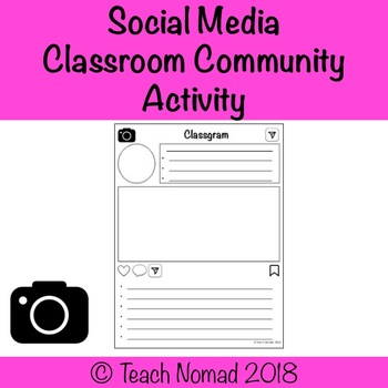 Social Media Classroom Community Activity by Teach Nomad | TpT