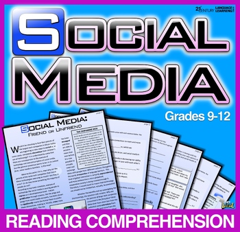 Preview of Social Media Non Fiction Reading Comprehension Passage with Activities & Tasks