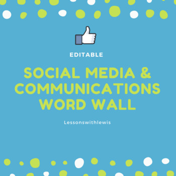Preview of Social Media & Communications Word Wall
