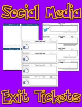 Preview of Social Media Consolidation Exit Tickets