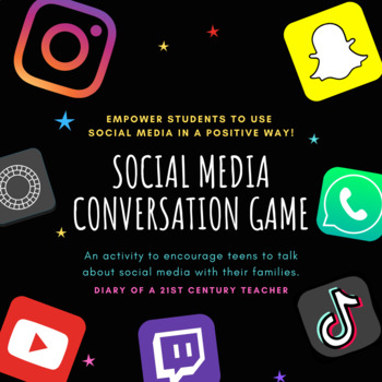 Preview of Social Media Conversation Game (Editable)