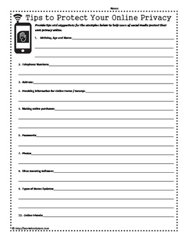 social media critical thinking worksheets by worksheet place tpt