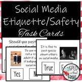 Social Media Etiquette/Safety Task Cards   