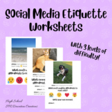 Social Media Etiquette Worksheets