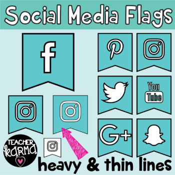 Preview of Social Media Icons Clipart