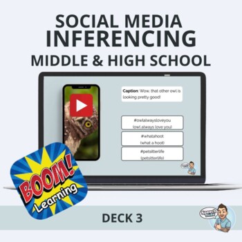 Preview of BOOM Cards: Social Media Inferencing for Teens - Deck 3