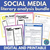 Social Media Literary Analysis Bundle for ANY Story or Nov