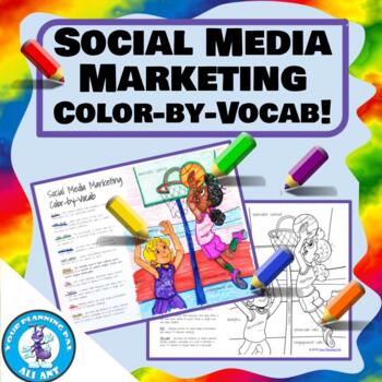 Preview of Social Media Marketing Color-by-Vocab