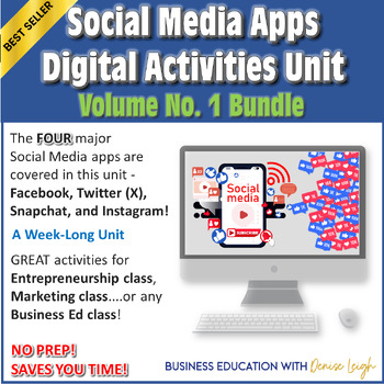 Preview of Social Media Marketing Platforms / Apps Digital Activities Unit - VOL. 1 Bundle