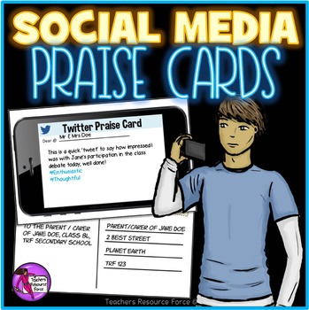 Preview of Social Media Praise Cards Rewards
