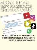 Social Media Pro/Con Articles and Notes