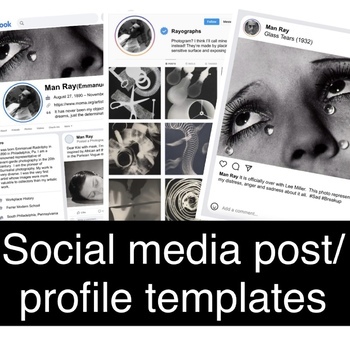 Preview of Social Media Profiles/Post Templates