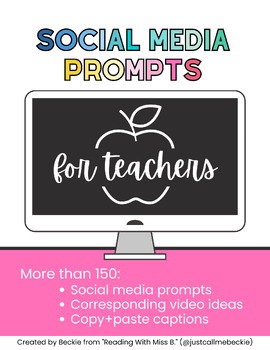 Preview of Social Media Prompts For Teachers