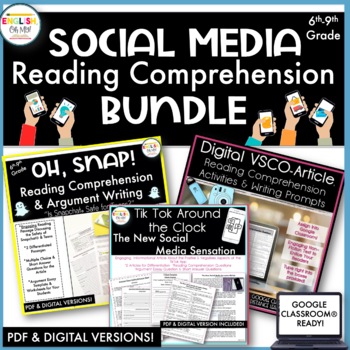 Preview of Social Media Reading Comprehension Bundle