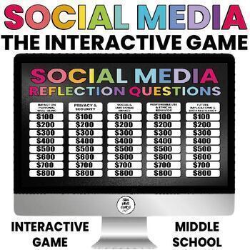 Preview of Social Media Safety | Interactive Game | Reflection Questions Digital
