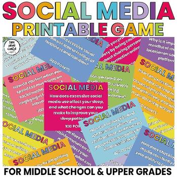 Preview of Social Media Safety | Printable Game | Reflection Questions