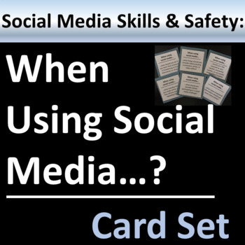 Preview of Social Media Skills and Safety Group Activity or Writing Prompts
