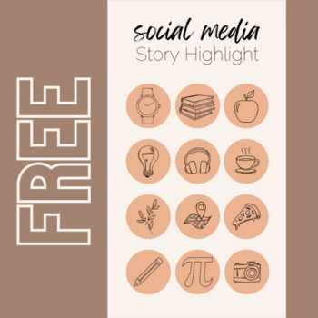 Social Media Story Highlight Covers for TPT Seller Instagrams | TPT