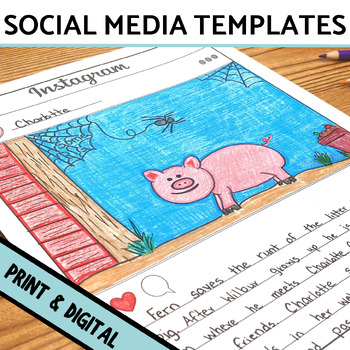 Preview of Social Media Template Bundle Instagram, Snapchat, & Twitter with DIGITAL OPTION!