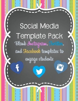Preview of Social Media Template Pack (Blank Instagram, Twitter, and Facebook Templates)