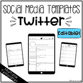 Social Media Template for Back to School or Writing | Twitter