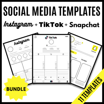 Preview of Social Media Templates Bundle | TikTok, Instagram, and Snapchat