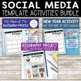 Social Media Template Activities Bundle | Distance Learning