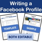 Social Media | Writing a Facebook Profile | Editable templ