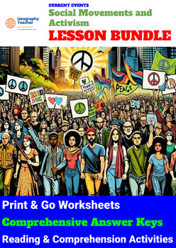 Preview of Social Movements and Activism (8-LESSON CURRENT EVENTS BUNDLE)