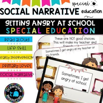 Preview of Social Narrative-SOMETIMES I GET ANGRY  A story for SPED 