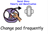 Social Narrative Story Puberty When To Change Pad. Chinese Eng