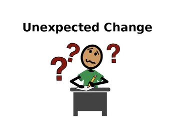Preview of Social Narrative: Unexpected Change
