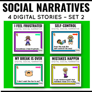 Preview of Social Narratives Digital Set 2 Self-Control Story