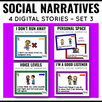 Preview of Elopement Social Narrative - Digital No Prep Social Skills Stories for SEL