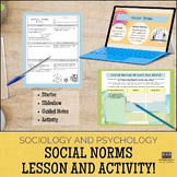 Social Norms Lesson and Activity!