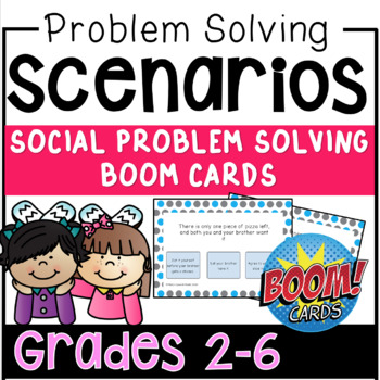 Preview of Problem Solving Scenarios - BOOM Cards for Speech Therapy