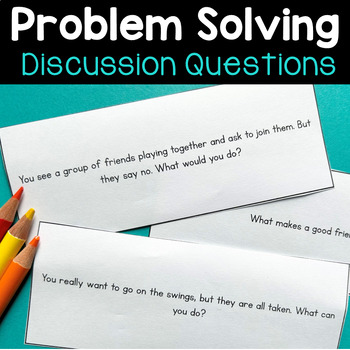 Preview of Social Problem Solving Scenarios Discussion Questions for Building Independence