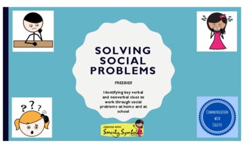 Preview of FREEBIE! Social Problem Solving: Feelings, Problems, and Solutions