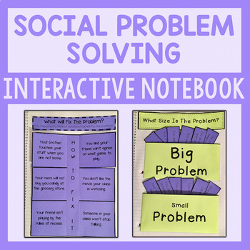 Preview of Size Of The Problem And Social Problem Solving Strategies: Notebook Activities