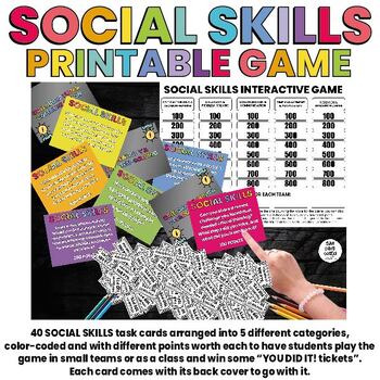 Social Problem Solving Skills Activities | Printable Game | Reflections ...