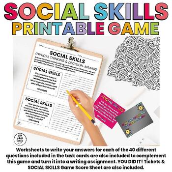 Social Problem Solving Skills Activities | Printable Game | Reflections ...