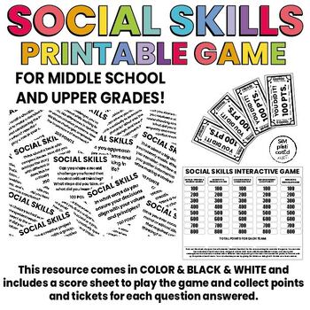 Social Problem Solving Skills Activities | Printable Game | Reflections ...