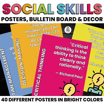 Social Problem Solving Skills Quotes | Posters | Bulletin Board | Decor ...